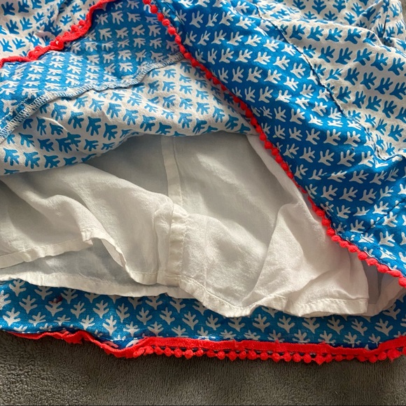 BabyBoden Blue and White Print Dress with Bloomers EUC 12-18 Months - Picture 4 of 7